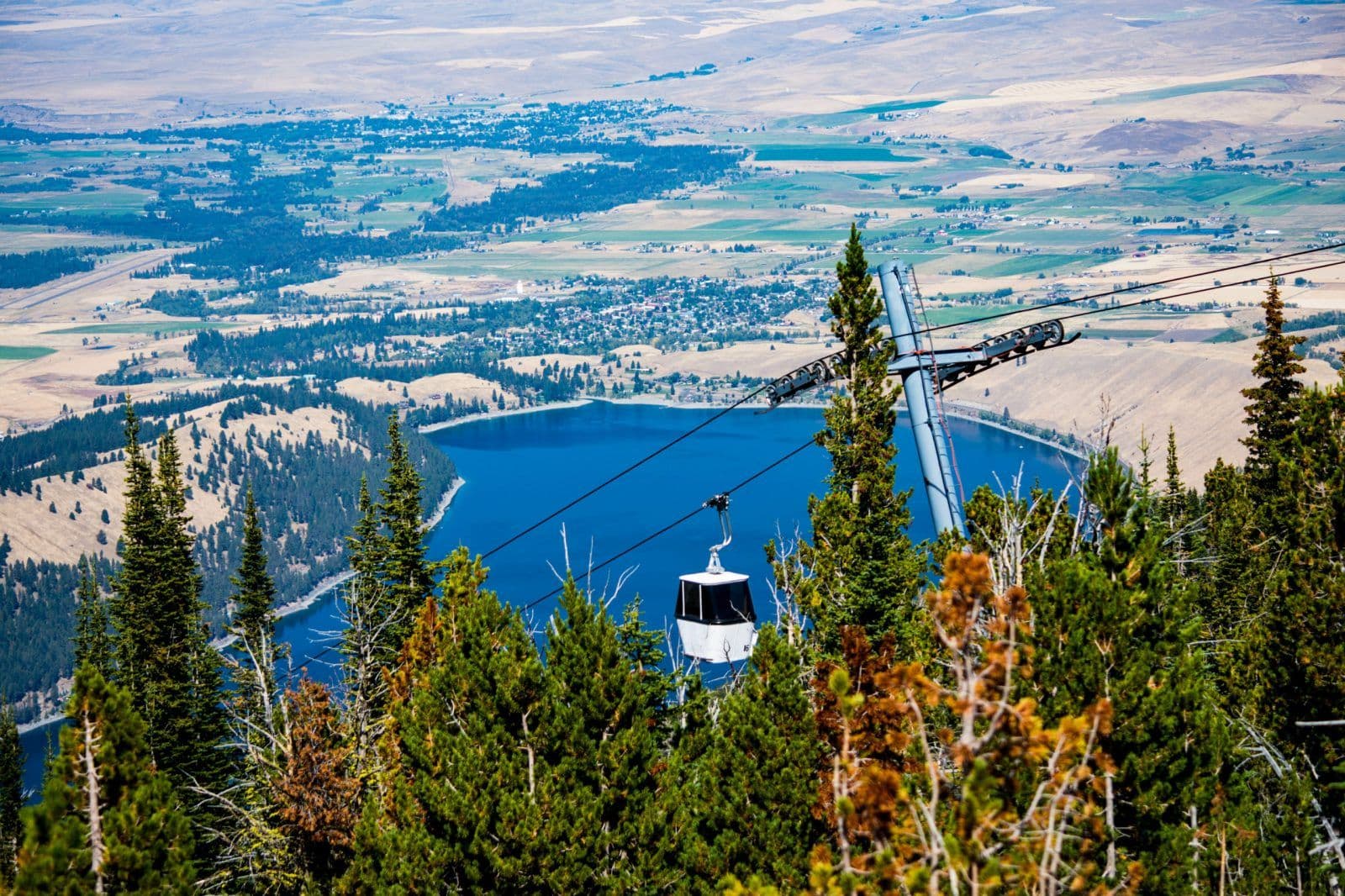 Aerial view of Wallowa Lake Tramway