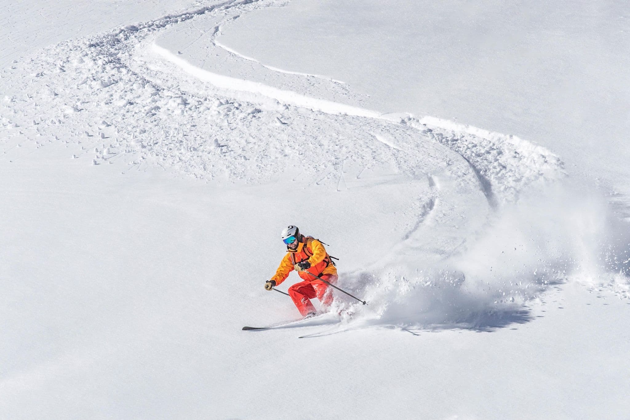 Person Skiing downhill at Big Bear Lake