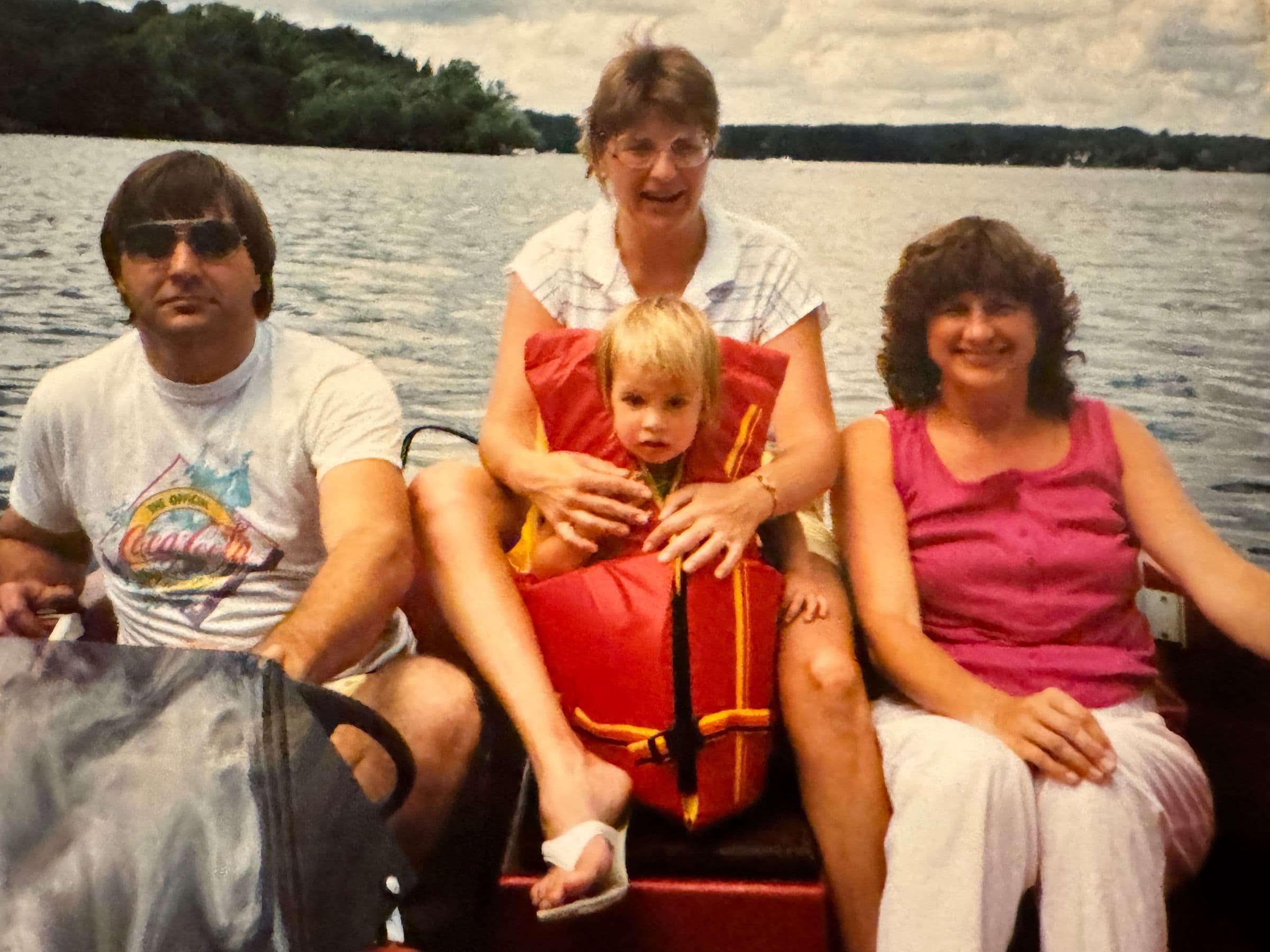 Lake Altoona boating with Family in 1993