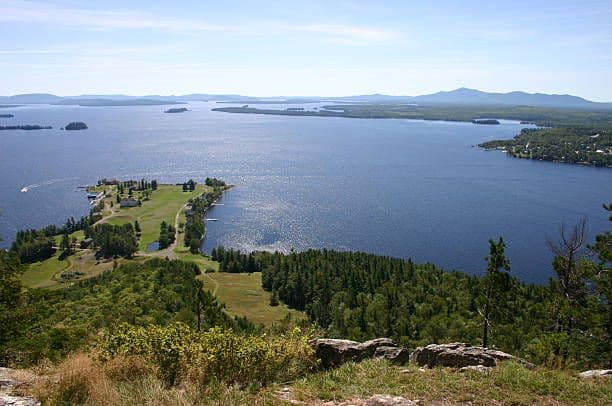 Aerial view of Moosehead Lake