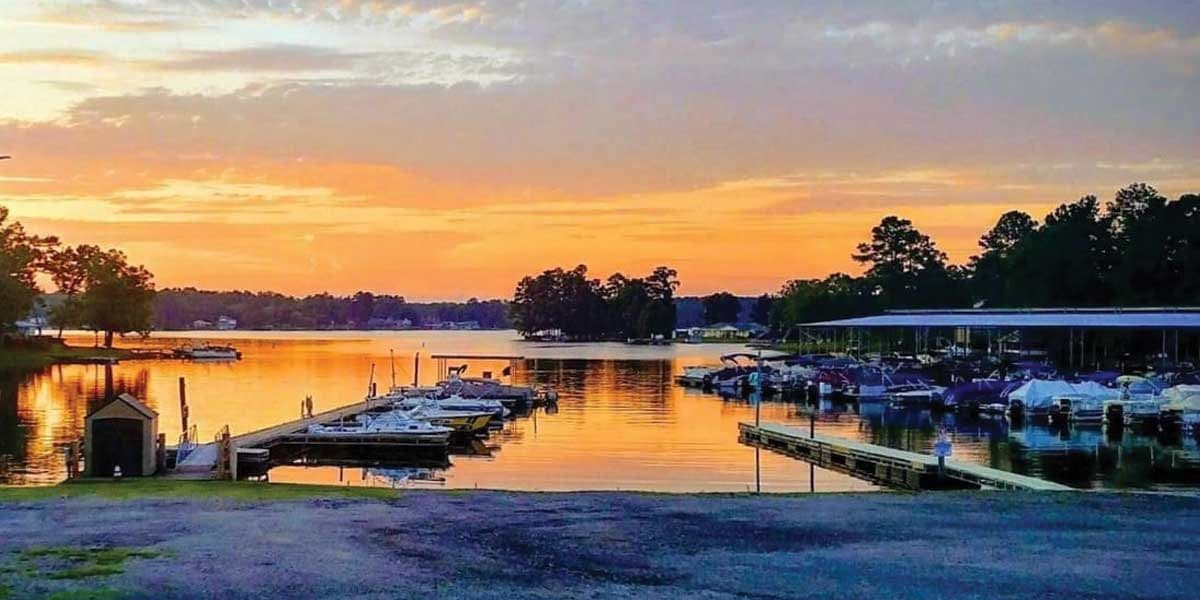 South Shore of Lake Murray at Sunset