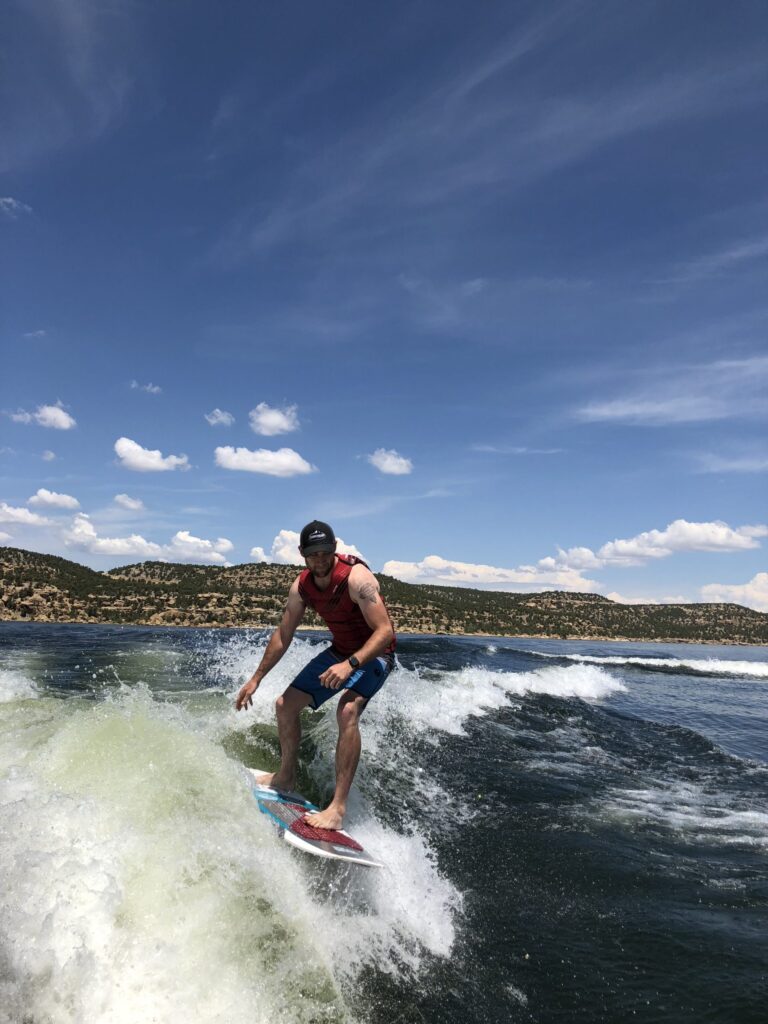 Wake Surfer on Navajo Lake